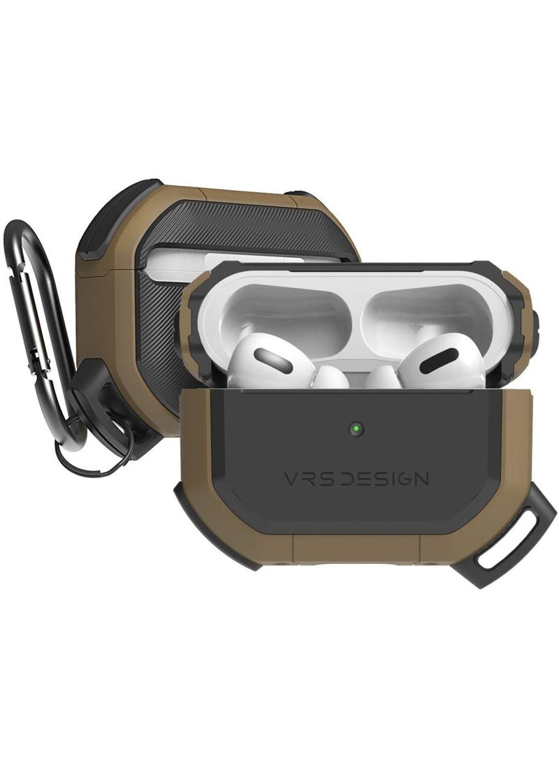 VRS Design - Active for Airpods Pro Case Cover with Carabiner - Sahara Khaki - Image 1