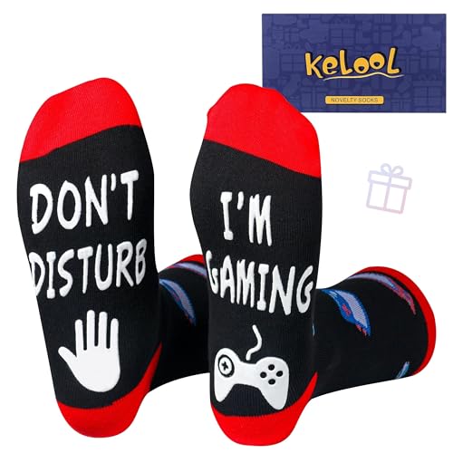 Kelool Do Not Disturb I'm Gaming Socks,Stocking Stuffers for Men Teens Boys,Teenage Boy Mens Gift Ideas,Christmas Gifts for Men,Birthday Gifts for Teen Boys Gamer - Image 1