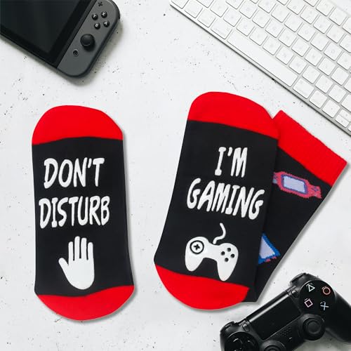 Kelool Do Not Disturb I'm Gaming Socks,Stocking Stuffers for Men Teens Boys,Teenage Boy Mens Gift Ideas,Christmas Gifts for Men,Birthday Gifts for Teen Boys Gamer - Image 2