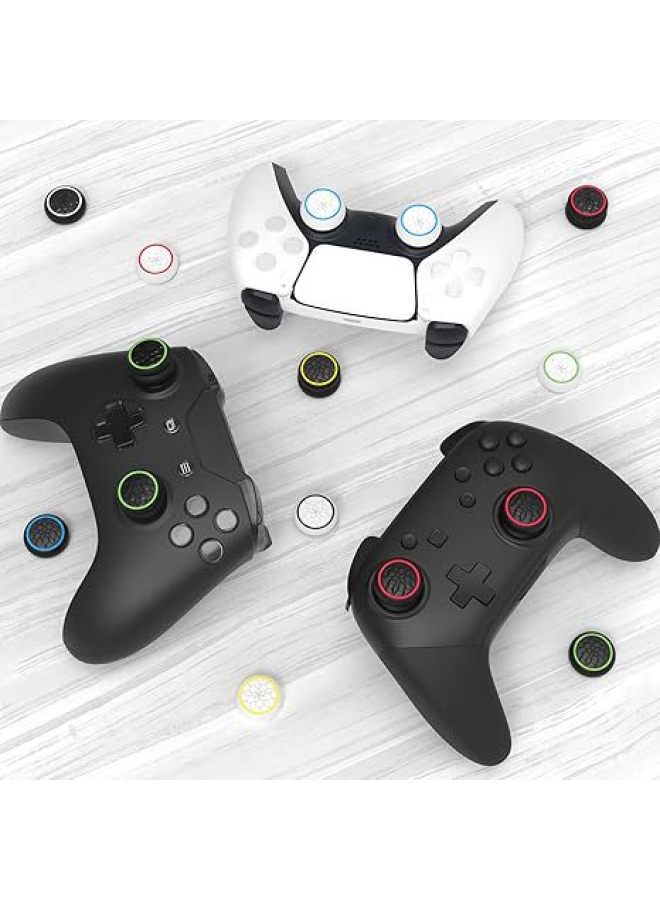 Supply PS4 Rocker Cap PS5 Silicone Cap Xbox Handle Rocker Cap Various Colors 3D Handle Protective Cover-Product Color:White  - Image 5