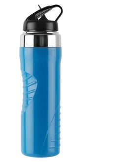 Cello PURO STEEL X GLAD 800ml Insulated Water Bottle, 100% Food Grade, BPA Free, 18/8 Stainless Steel, Blue  - Image 1