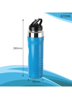 Cello PURO STEEL X GLAD 800ml Insulated Water Bottle, 100% Food Grade, BPA Free, 18/8 Stainless Steel, Blue  - Image 2