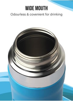 Cello PURO STEEL X GLAD 800ml Insulated Water Bottle, 100% Food Grade, BPA Free, 18/8 Stainless Steel, Blue  - Image 5