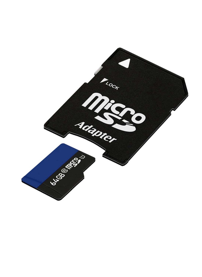 CHAPPELINE CHAPPELINE Micro SD Card 64GB, High Speed Memory Card with Micro SD Adapter - Black  - Image 1