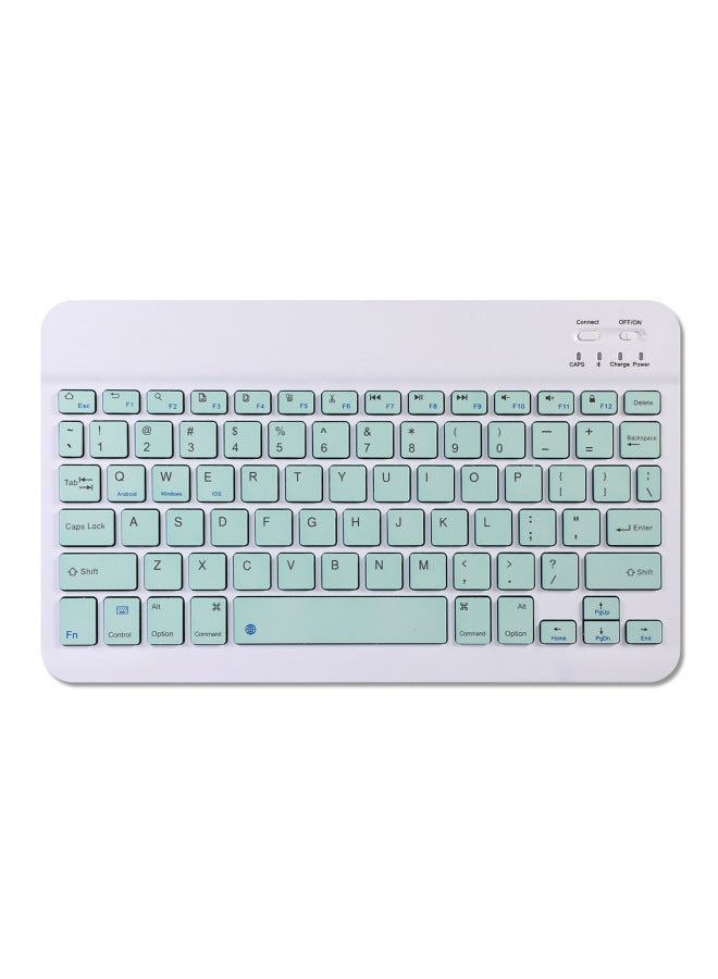 Wireless Bluetooth Keyboard Tablet PC Bluetooth Three-System Universal Learning Machine Classic Office Keyboard-Color:7 Inch -8 Inch Green - Image 1