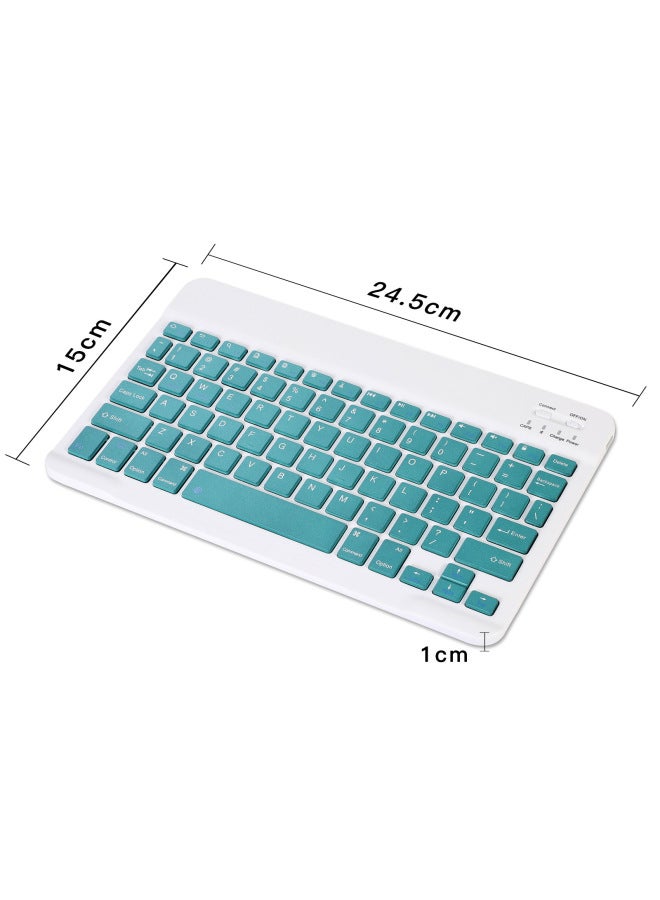 Wireless Bluetooth Keyboard Tablet PC Bluetooth Three-System Universal Learning Machine Classic Office Keyboard-Color:7 Inch -8 Inch Green - Image 3