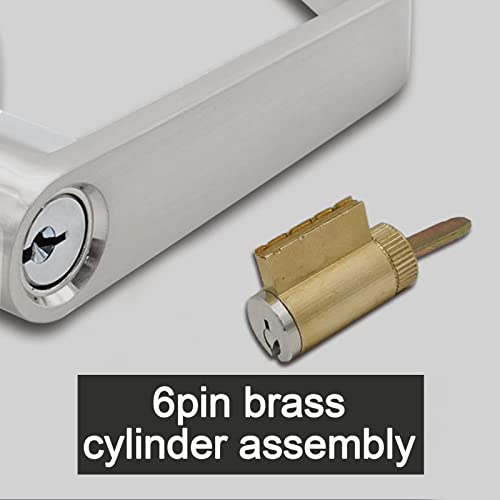 HISAFE Keyed Entry Grade 2 Commercial Door Locks Heavy Duty Office Door Lever, Non-Handed, UL 3 Hour Fire Rated, ADA Compliant, Satin Chrome Finish 26D, 2-3/4''Backset X-XG-ET-70 - Image 4
