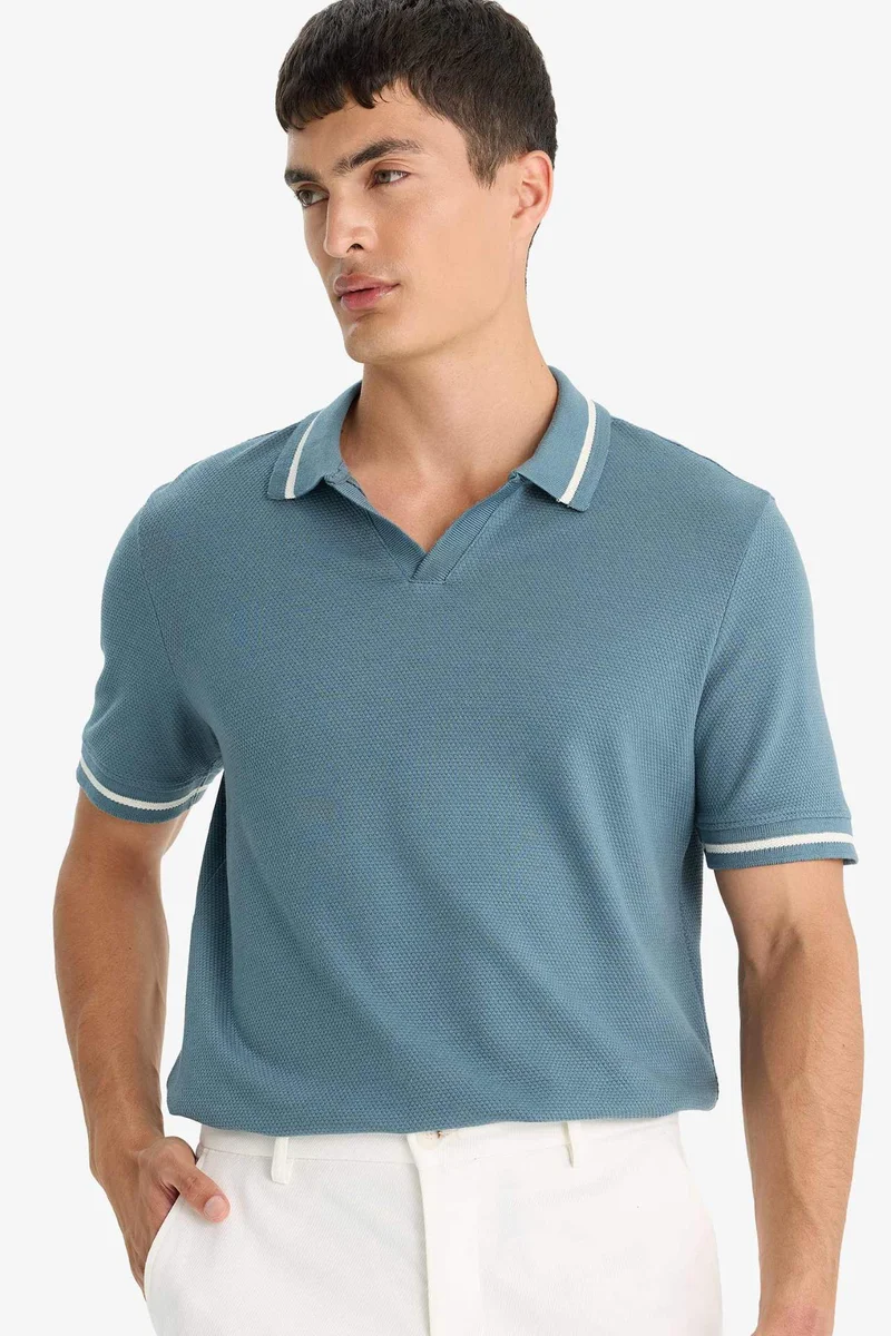 DeFacto Regular Fit Resort Neck Short Sleeve Polo T-Shirt