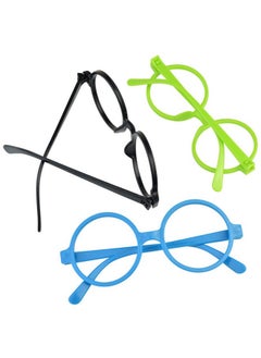 obmwang 20 Pack Colorful Wizard Glasses Round Glasses Frame No Lenses For Birthday Halloween Costume Dress Up Party Favors  - Image 3