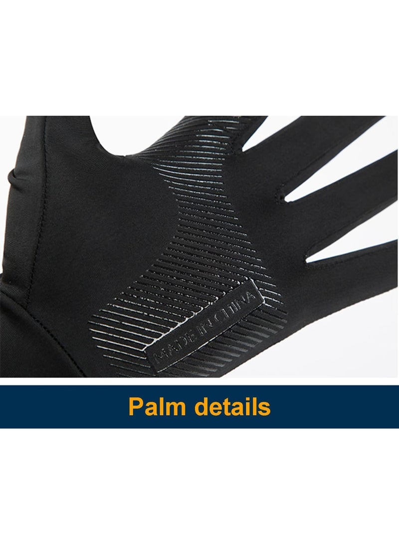 SYOSI Men UV Protection Gloves,Fingerless Fishing Gloves,Non Slip Lightweight Breathable Outdoor Sports Gloves for Driving Hiking Cycling Kayaking Running,Sun Protective Quick Dry Gloves for Men,Black - Image 4