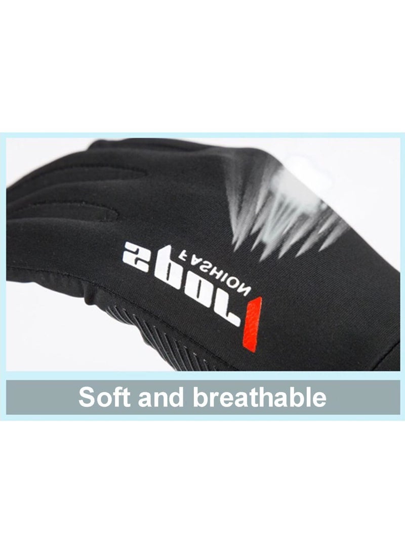 SYOSI Men UV Protection Gloves,Fingerless Fishing Gloves,Non Slip Lightweight Breathable Outdoor Sports Gloves for Driving Hiking Cycling Kayaking Running,Sun Protective Quick Dry Gloves for Men,Black - Image 5