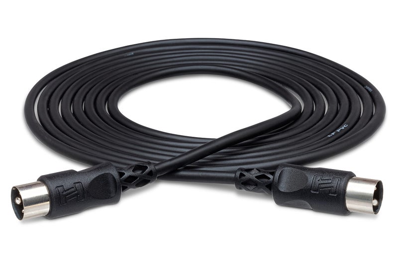Hosa MID-303BK MIDI Cable, 5-pin DIN to Same, 3 Feet - Image 1