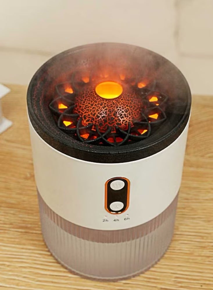 ريبنيو جهاز ترطيب هواء محمول بتصميم بركان وقنديل البحر، منقي هواء عطري، سعة 430 مل، رذاذ ناعم مع مؤقت لتعطير المنزل - Image 1