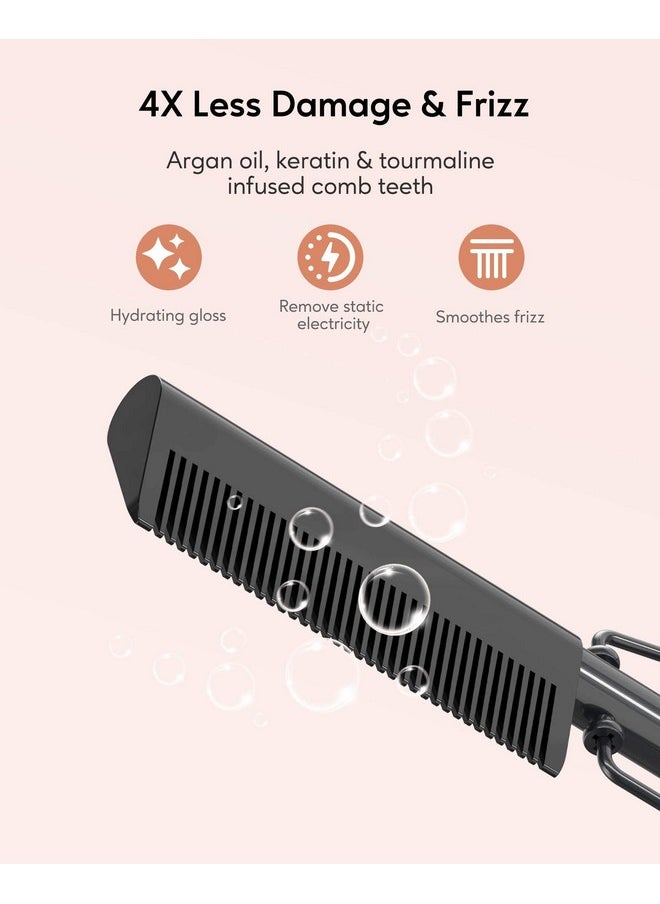 Terviiix - Electric Hot Comb For Lace Front Wigs Pressing Combs For Black Women Hair Antiscald Straightening Comb With Keratin & Argan Oil Infused Teeth Temperatures Adjustable 60 Min Auto Shut Off - Image 1