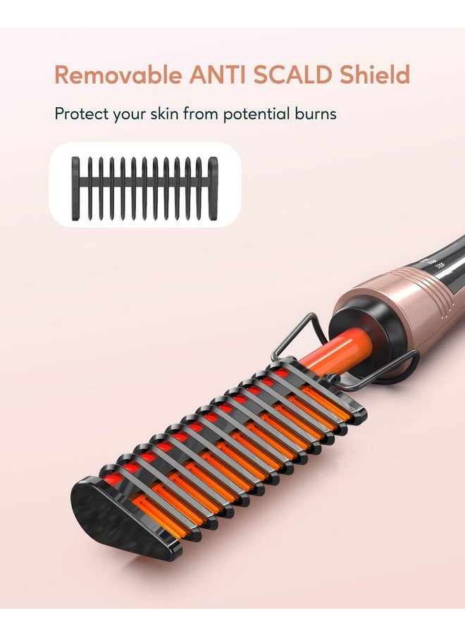 Terviiix - Electric Hot Comb For Lace Front Wigs Pressing Combs For Black Women Hair Antiscald Straightening Comb With Keratin & Argan Oil Infused Teeth Temperatures Adjustable 60 Min Auto Shut Off - Image 1