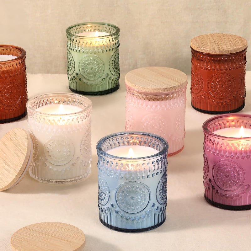 DARJEN 10 Pack Green Candle Jars for Making Candles- 7.5 OZ Empty Glass Candle Making Jars with Bamboo Lids and Labels, Candle Containers Candle Making Jars for DIY Gifts - Image 4