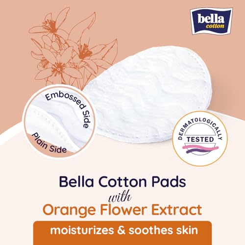 Bella Cotton Pads - 70pcs | Pack of 2 | D- Panthenol & Orange Blossom Extract | Soothes skin | Makeup Removal & Cleansing Pads | Skin friednly | Soft & Gentle| Daily use - Image 4