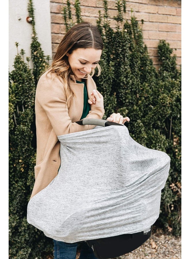 Copper Pearl Multi-Use Cover: Car Seat Covers, Nursing Cover, and Stroller Cover for Sun - Stretchy Fabric, All-Season Use, Stylish Designs, Easy Access for Moms - Asher - Image 3