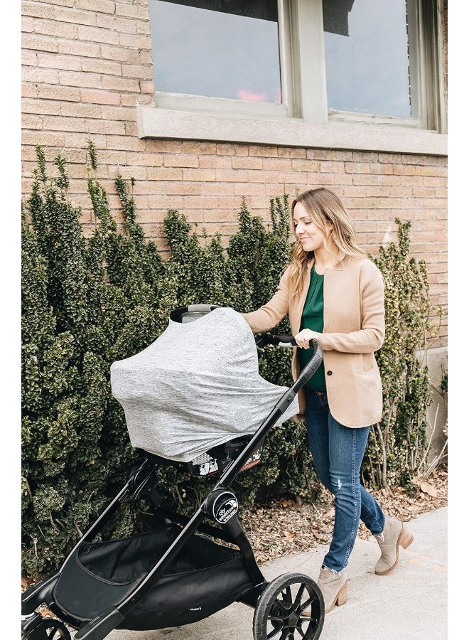 Copper Pearl Multi-Use Cover: Car Seat Covers, Nursing Cover, and Stroller Cover for Sun - Stretchy Fabric, All-Season Use, Stylish Designs, Easy Access for Moms - Asher - Image 5