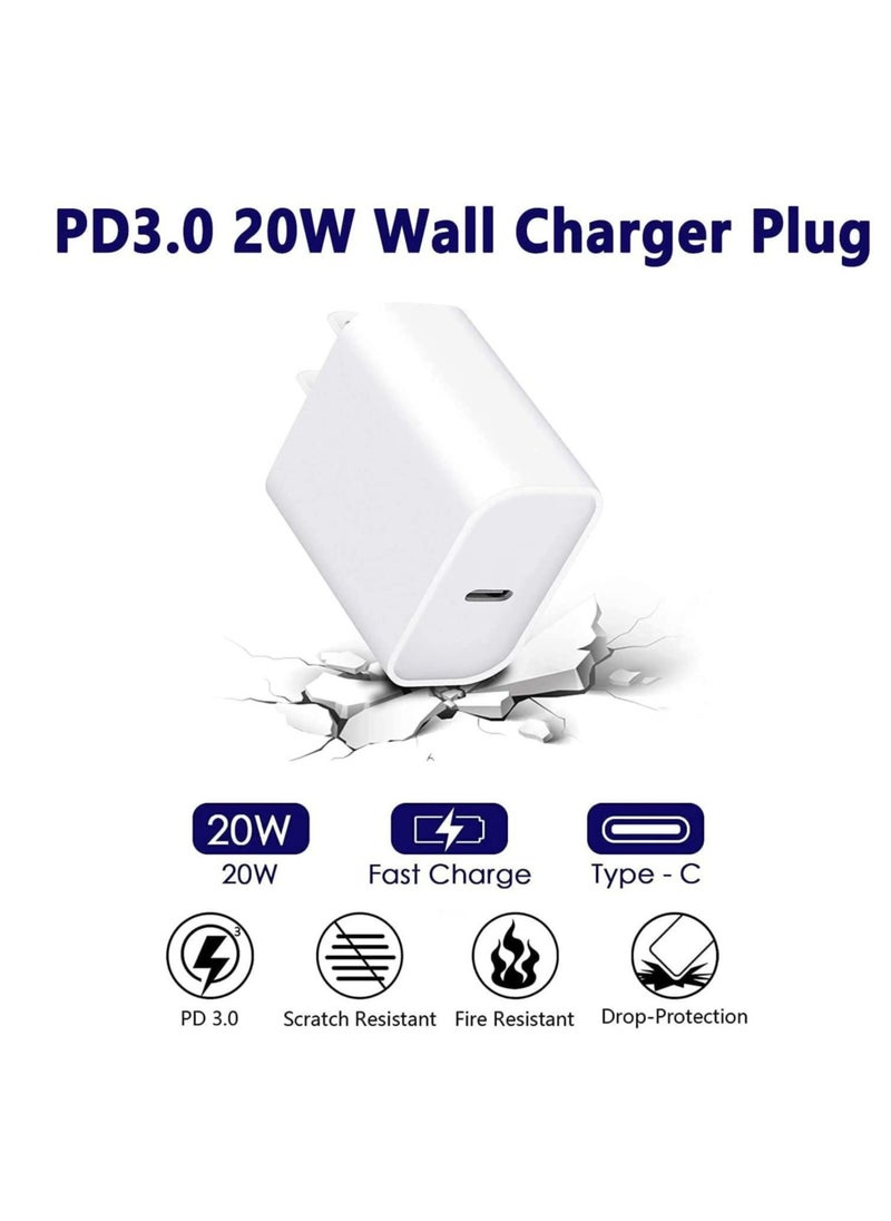 ELTRAZONE - iPhone Fast Charger Cable【Apple MFi Certified】20W PD USB C Wall Charger Type C Power Adapter Lightning Cable Fasting Charging Plug Compatible with iPhone 12/12 Pro/11/XS/Max/XR/X/8 Plus/SE Pad - Image 1