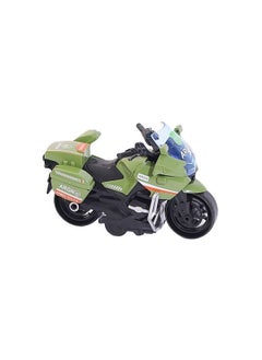 die cast Police Motorcycle,Pull Back Motorcycle Toy, 1:12 Motorcycle Model for Kids,Pull Back Motorcycle - Emergency Vehicle Design Toys (Green & Black)  - Image 3