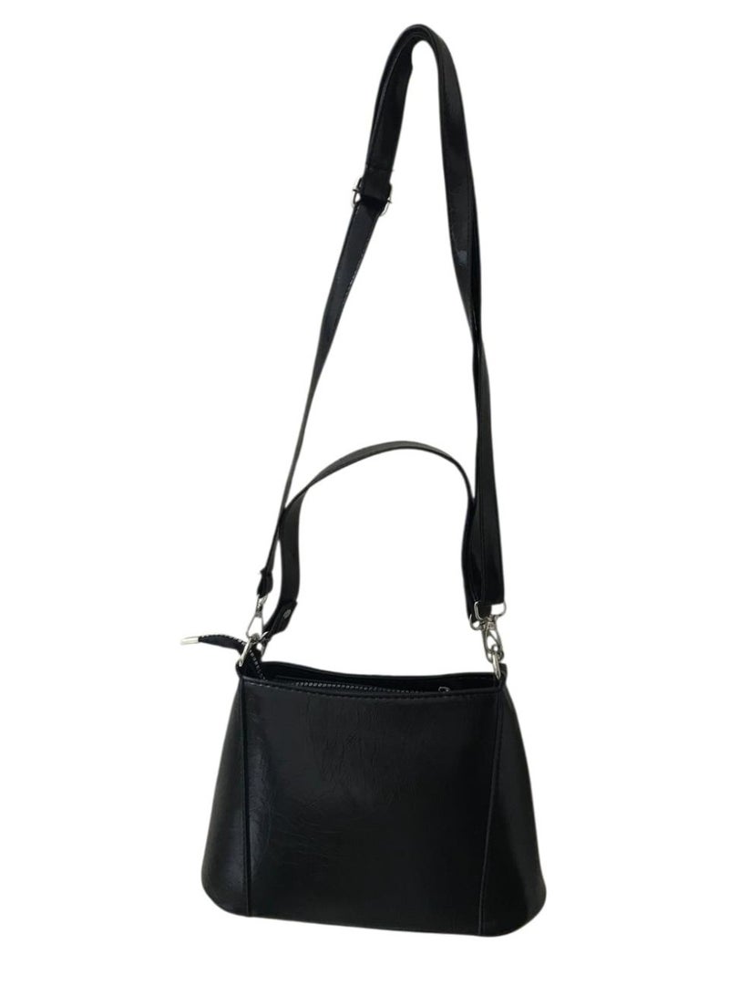 شنطة جلد حريمي كروس + هاند بسوستة واحدة – تصميم عصري عملي للاستخدام اليومي - Image 1