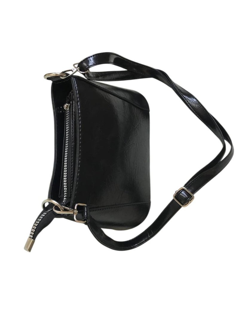 شنطة جلد حريمي كروس + هاند بسوستة واحدة – تصميم عصري عملي للاستخدام اليومي - Image 3