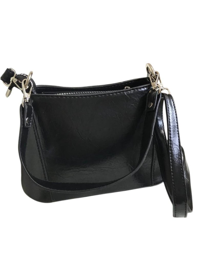 شنطة جلد حريمي كروس + هاند بسوستة واحدة – تصميم عصري عملي للاستخدام اليومي - Image 2