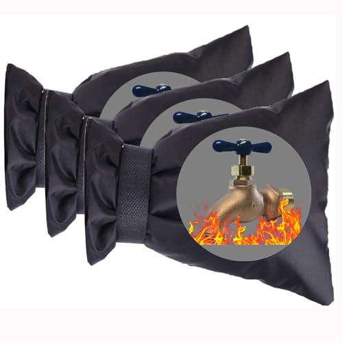 Jashem Outdoor Faucet Covers for Winter 3 Packs Hose Bib Protector Spout Cover,Garden Faucet Socks, Outside Spigot Pipe Freeze Protection Cover,Insulated Tap Pouch (large) - Image 1