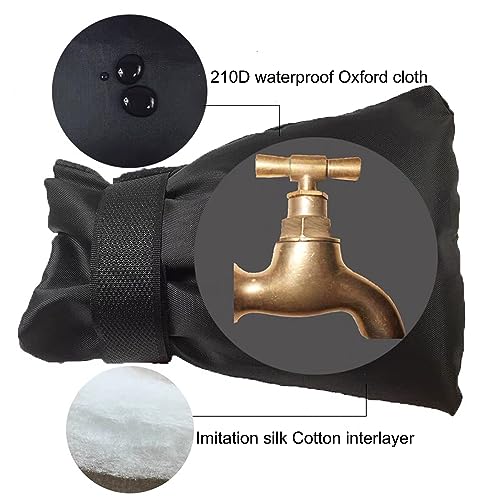 Jashem Outdoor Faucet Covers for Winter 3 Packs Hose Bib Protector Spout Cover,Garden Faucet Socks, Outside Spigot Pipe Freeze Protection Cover,Insulated Tap Pouch (large) - Image 2