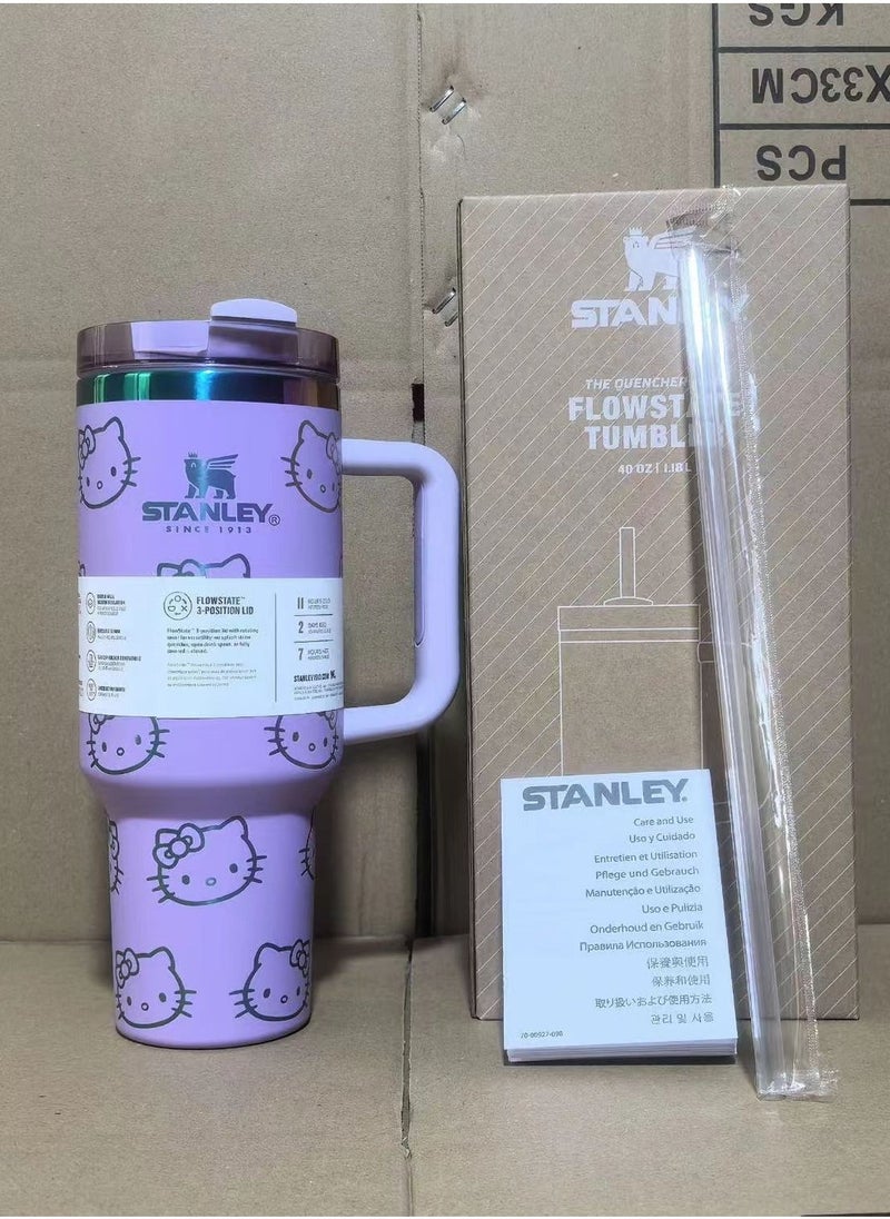 Stanley - Stanley Quencher H2.0 Stainless Steel Vacuum Insulated Tumbler with Lid and Straw for Water, Iced Tea or Coffee, Smoothie and More,  40oz/1.18L - Image 1
