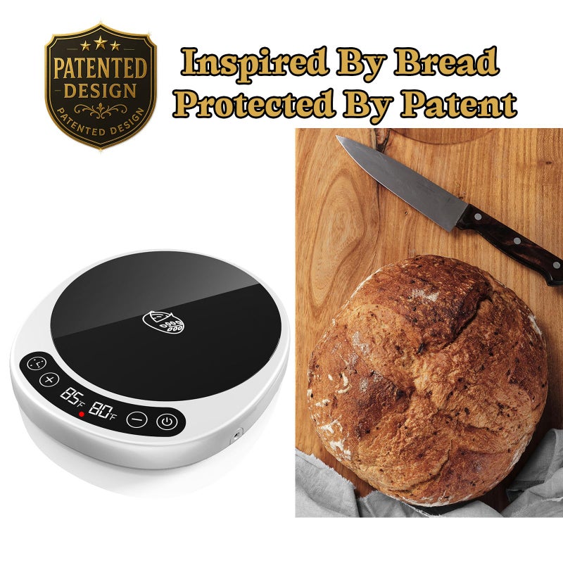 Risecret Pro 2026 Larger Sourdough Starter And Dough Warmerâ€“ Upgraded with Real-Time Dough Probe, Dual-Temp Display, 70-110Â°F Precision Control, 24H Timer Game Changer For Home Bakers White Wood - Image 3