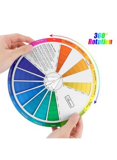 EXCEART Color Mixing Guide Wheel 1Pack Watercolor Colour Guide Wheel Children Color Learning Card Pigment Colour Palette Wheel Art Class Teaching Tool For Makeup Blending Painting  - Image 5