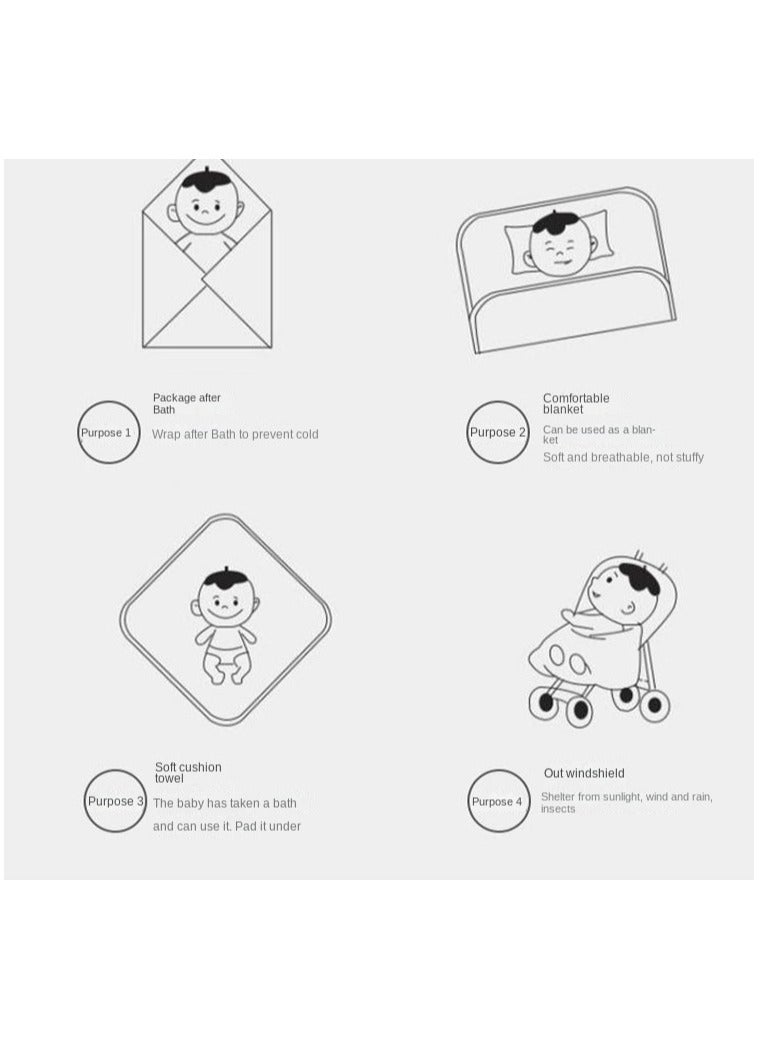 1-Piece Cartoon Pink Bear Baby Blanket - Image 5