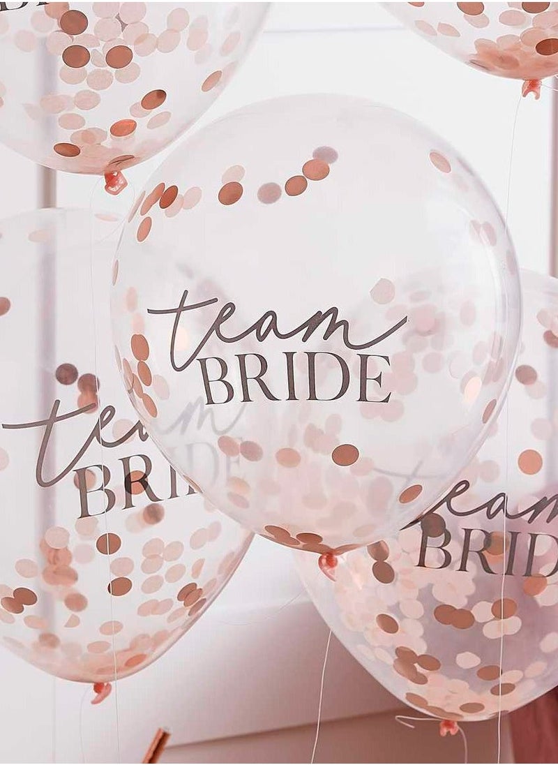 Ginger Ray Confetti 'Team Bride' balloons - Image 1