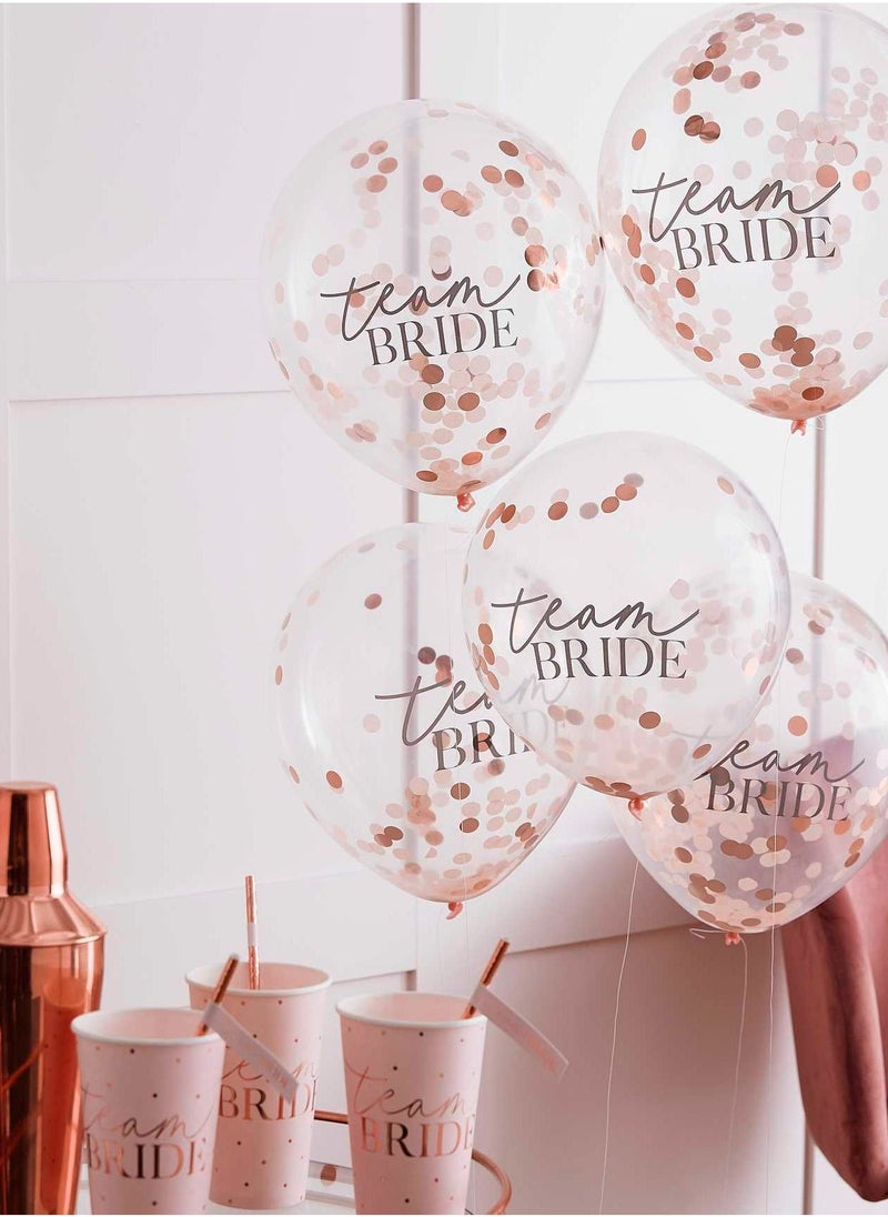 Ginger Ray Confetti 'Team Bride' balloons - Image 2