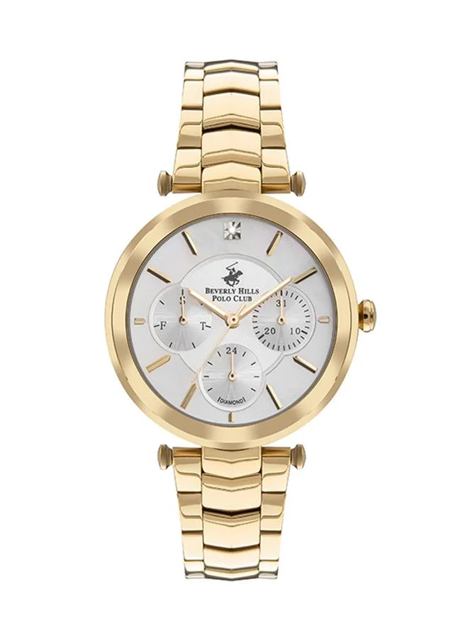 بيفرلي هيلز بولو كلوب Beverly Hills Polo Club BP3352X.120 Women Multi Function Display Watch & Metal Strap Gold