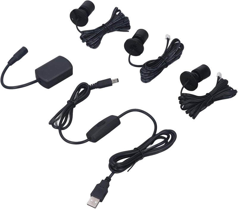 Mini LED Showcase Display Light 5V USB Dimmable Spotlights with Screw Accessories for Cabinets 6.6ft Long Cord, Jewelry, Pictures (Warm Light) - Image 4