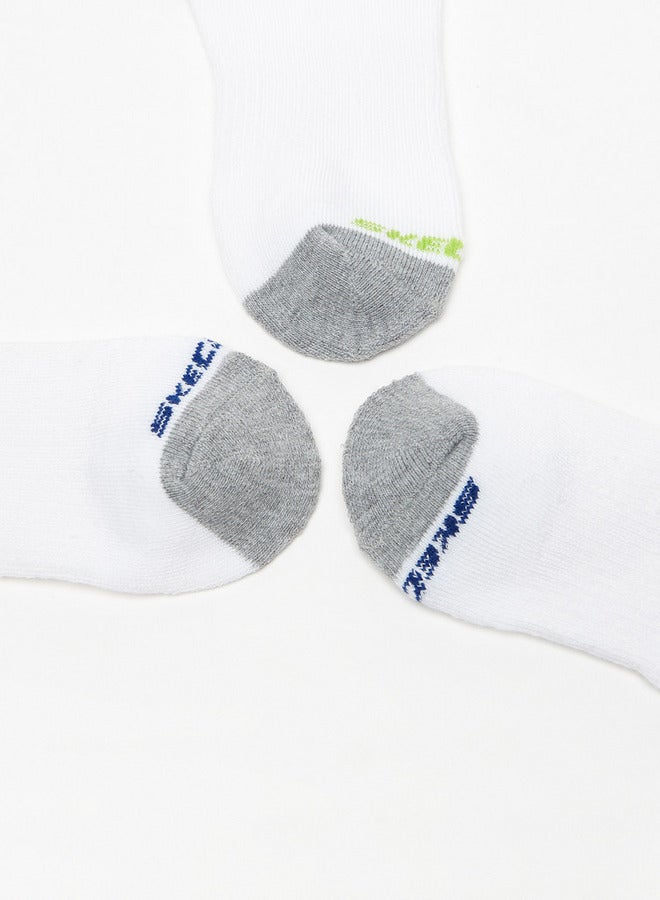SKECHERS Colourblock Ankle Length Sports Socks - Set of 3 - Image 3