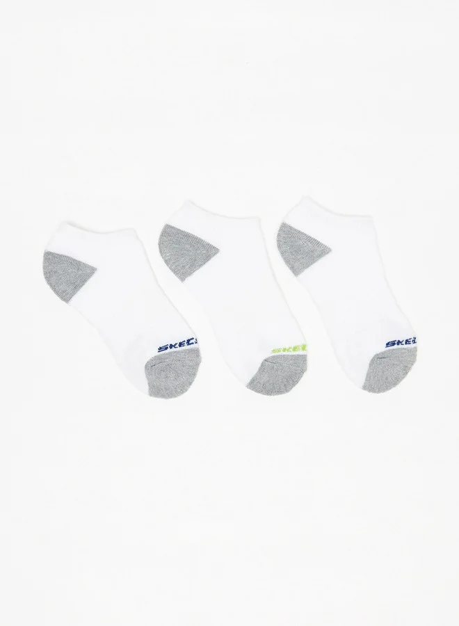 SKECHERS Colourblock Ankle Length Sports Socks - Set of 3
