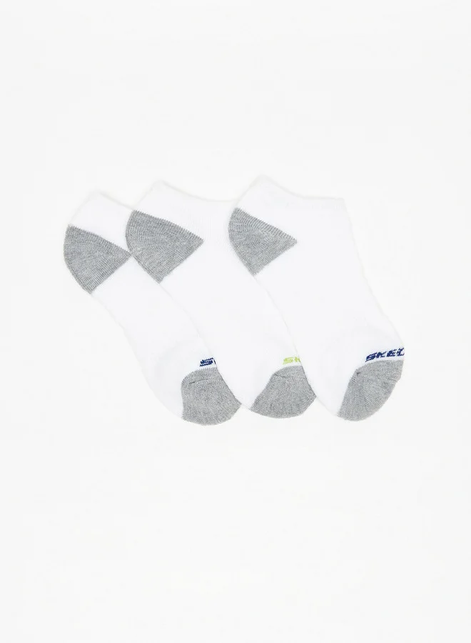 SKECHERS Colourblock Ankle Length Sports Socks - Set of 3