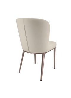 Neo Front Neo Front PU Leather Dining Chair: Ultra-Fine Steel Living Room Chair in Grey, Stylish Lounge Chair with Durable Metal Legs for Modern Dining and Living Spaces M80-1803-36-grey  - Image 5