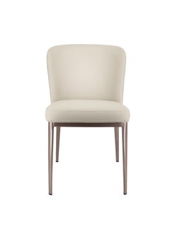 Neo Front Neo Front PU Leather Dining Chair: Ultra-Fine Steel Living Room Chair in Grey, Stylish Lounge Chair with Durable Metal Legs for Modern Dining and Living Spaces M80-1803-36-grey  - Image 2