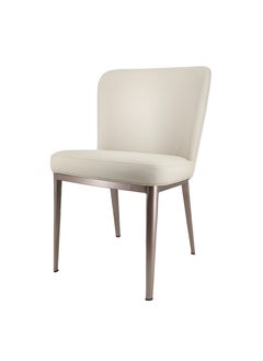 Neo Front Neo Front PU Leather Dining Chair: Ultra-Fine Steel Living Room Chair in Grey, Stylish Lounge Chair with Durable Metal Legs for Modern Dining and Living Spaces M80-1803-36-grey  - Image 4