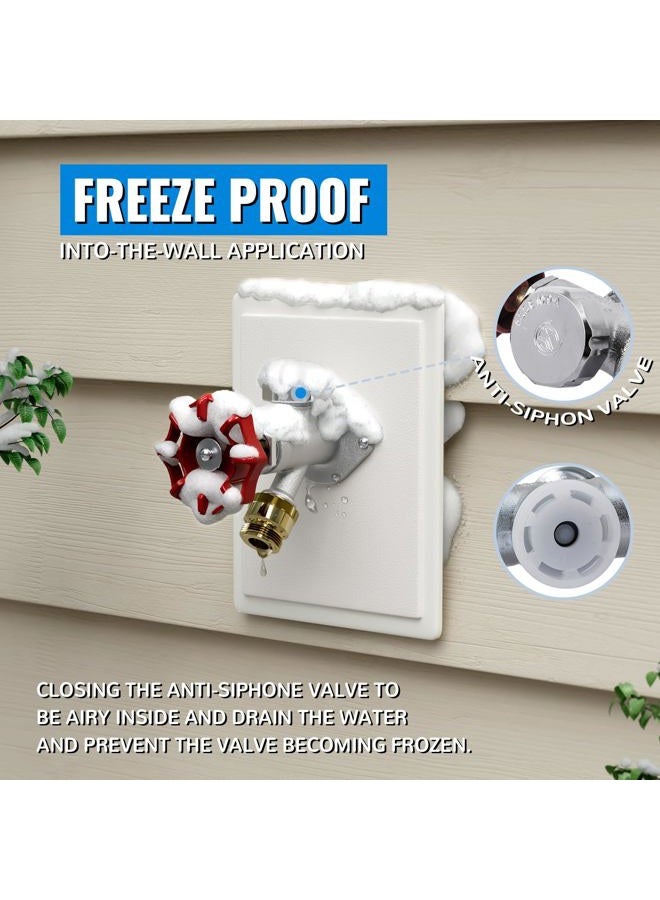 SUNGATOR Push Fit Frost Free Sillcock Water Tap, 10'' Anti-Siphon Hydrant, 3/4-Inch Hose Bibb x 1/2-Inch Push Adapter, No Lead Brass Valve with Tape & Disconnect Clip, Push-to-Connect - Image 4
