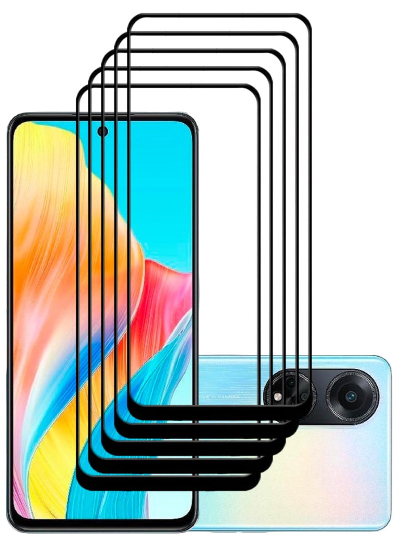 ACLIX 5 Pieces Antistatic ESD Dustproof Premium Quality High Definition Tempered Glass Screen Protector Designed For Oppo A98 - Image 1
