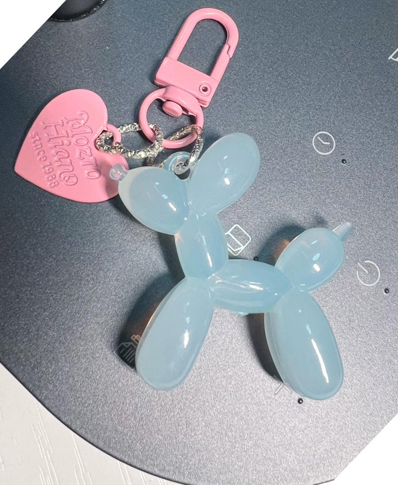 LAEKOU Jelly Balloon Dog Design Keychain for Women, Cute Girls Key Chain, Bag Charms Accessories for Car Purse Backpack - Image 3