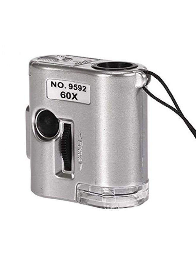 Mini 60X Pocket Microscope Jewelry Magnifier Loupe Glass LED UV Light Magnifying Glasses,Open The Door To a Wonderful World  - Image 3