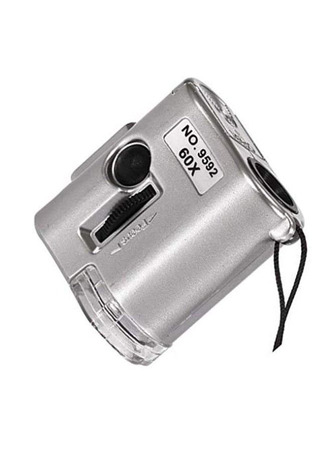 Mini 60X Pocket Microscope Jewelry Magnifier Loupe Glass LED UV Light Magnifying Glasses,Open The Door To a Wonderful World  - Image 2