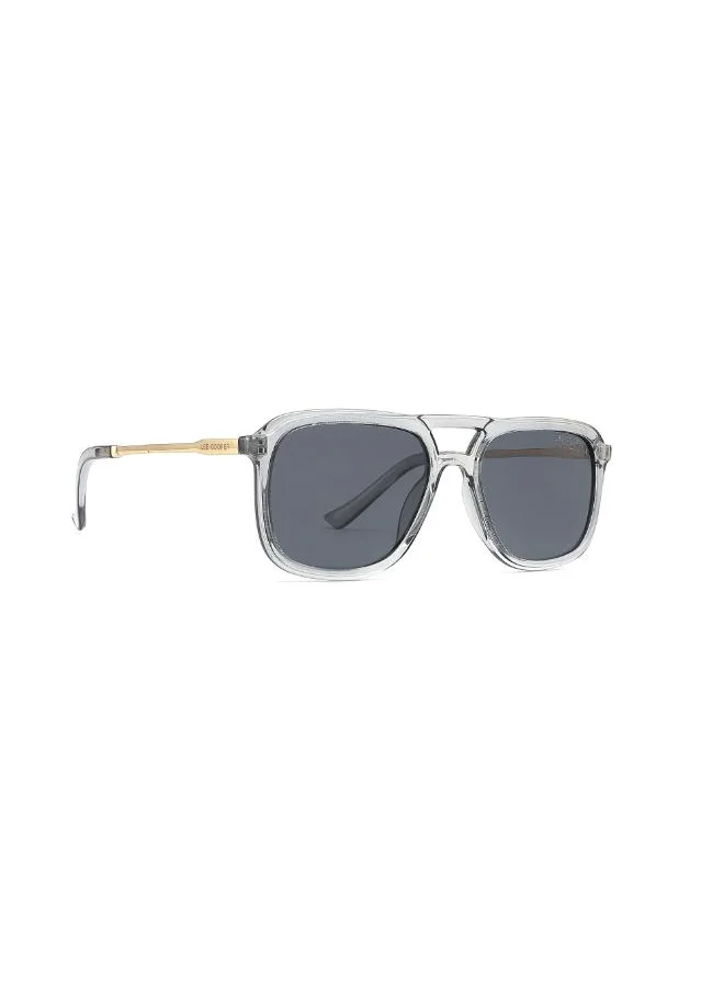 Lee Cooper Polarized Sunglasses Transparent Grey Frame Grey Mirror Lens 55mm  - LC1023C01